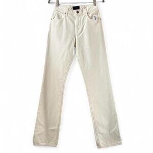 RtA Cream Straight Leg Jeans